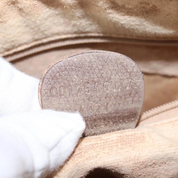 GUCCI GG Supreme Web Sherry Line Bag PVC Beige 001 754 6177 4021 Auth 148251 - Picture 10 of 16